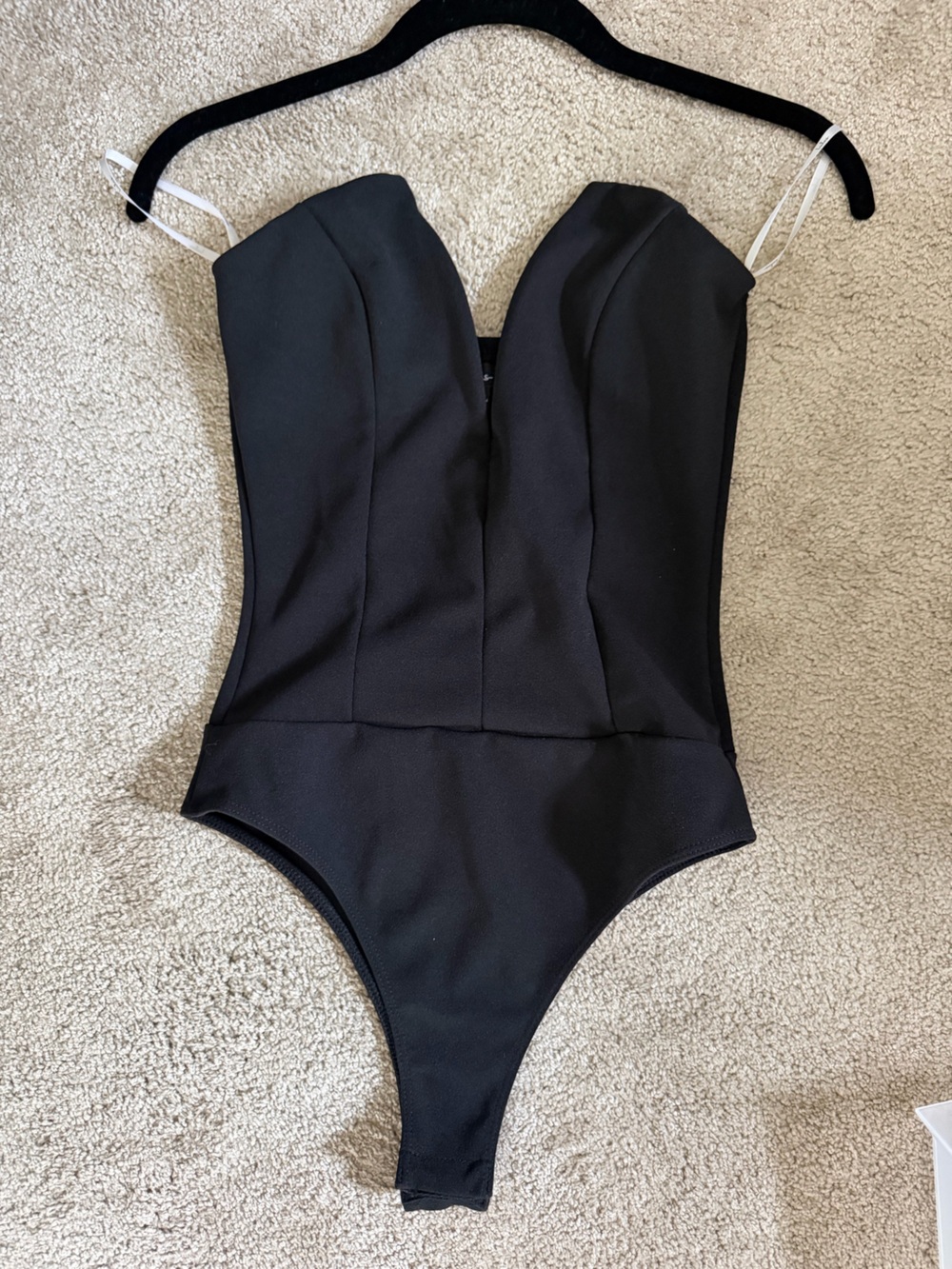Lulu's Black Womens Dress Bodysuit